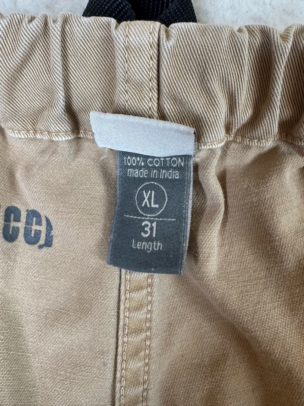 Gramicci Belted Pull On Outdoor Camping Hiking Pants Tan Mens Size XL Length 31